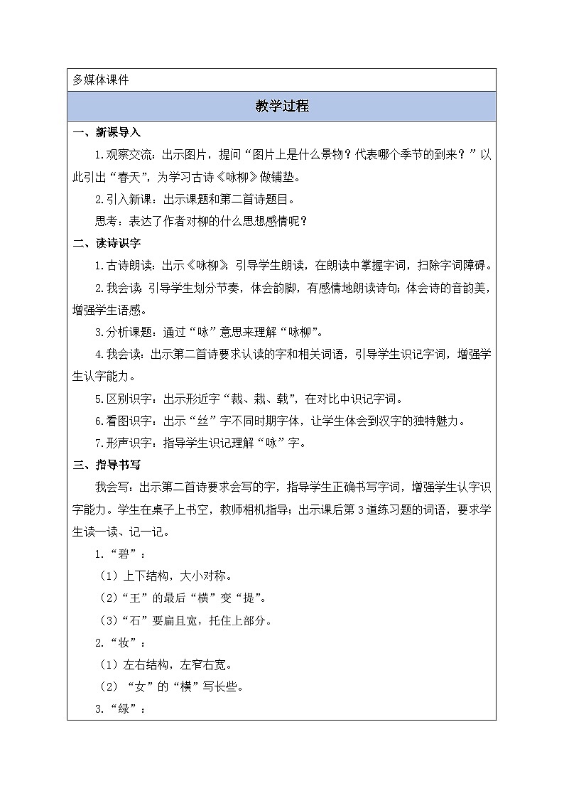【核心素养】部编版语文二年级下册-1. 古诗二首 第2课时（课件+教案+学案+习题）02