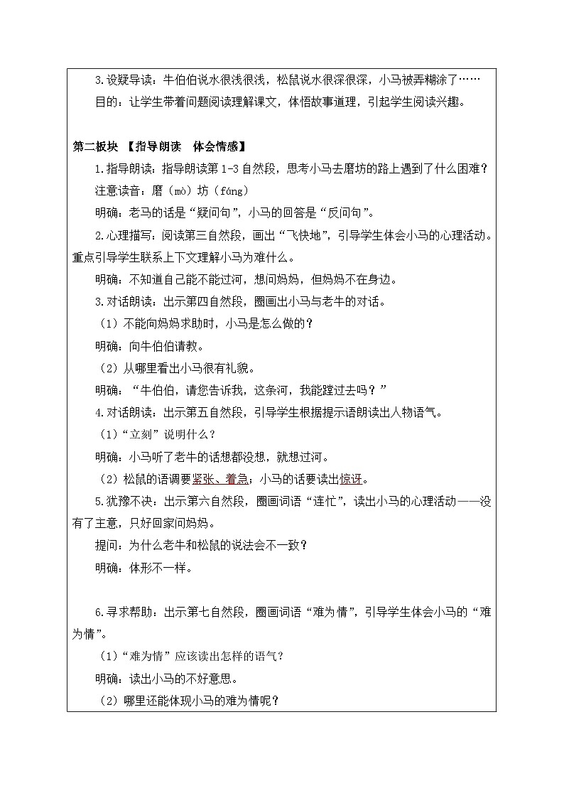 【核心素养】部编版语文二年级下册-14. 小马过河 第2课时（课件+教案+学案+习题）02