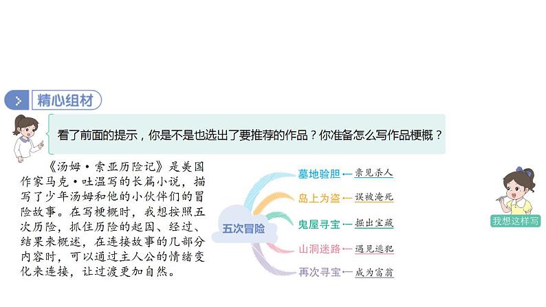 第二单元习作： 写作品梗概  （课件）部编版语文六年级下册08