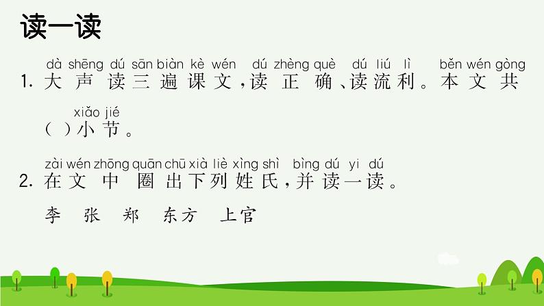 识字2 姓氏歌预习课件第2页