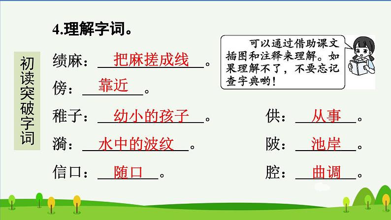 部编五年级语文下册第1课古诗三首预习课件05