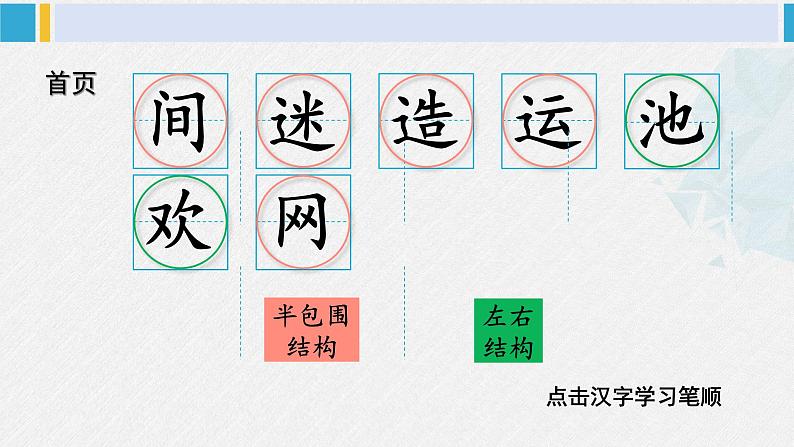 一年级语文下册生字笔顺识字5 动物儿歌（教学课件）02