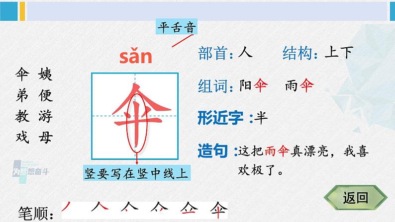 二年级语文下册生字笔顺 9 枫树上的喜鹊（教学课件）第3页