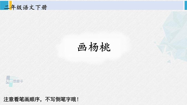 二年级语文下册生字笔顺 13 画杨桃（教学课件）第1页