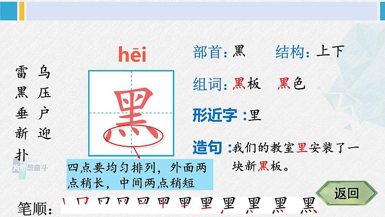 二年级语文下册生字笔顺 16 雷雨（教学课件）第5页