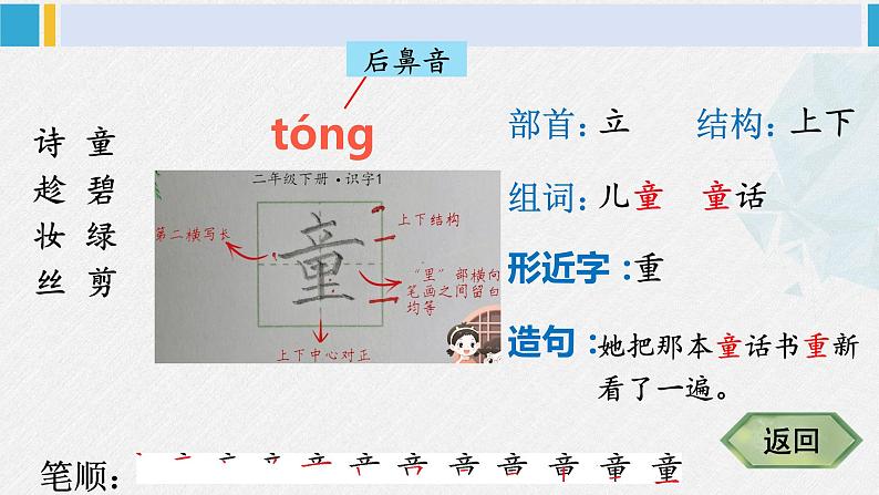 二年级语文下册字帖笔顺教学1 古诗二首（课件）05