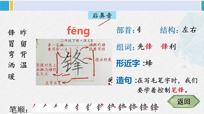 二年级语文下册字帖笔顺教学5 雷锋叔叔，你在哪里（课件）04