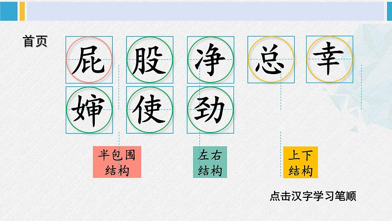 二年级语文下册字帖笔顺教学11 我是一只小虫子（课件）第3页