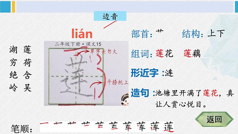 二年级语文下册字帖笔顺教学15 古诗二首（课件）05