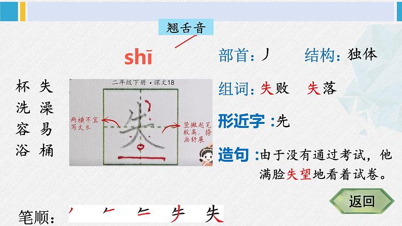 二年级语文下册字帖笔顺教学18 太空生活趣事多（课件）05