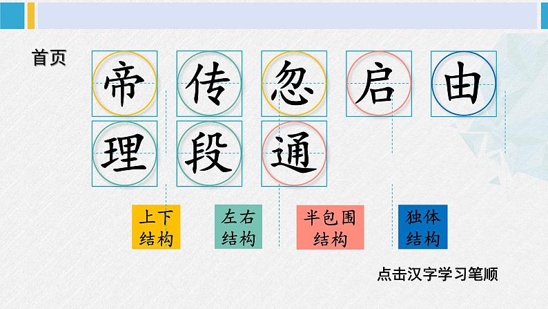 二年级语文下册字帖笔顺教学25 黄帝的传说（课件）第3页