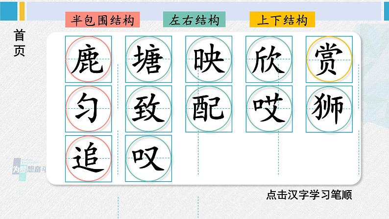 三年级语文生字笔顺 7 鹿角和鹿腿（教学课件）02