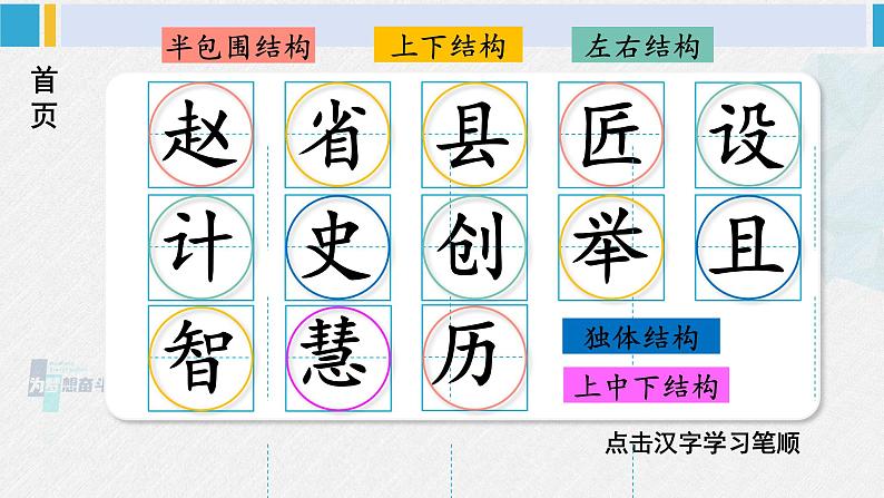 三年级语文生字笔顺 11 赵州桥（教学课件）02