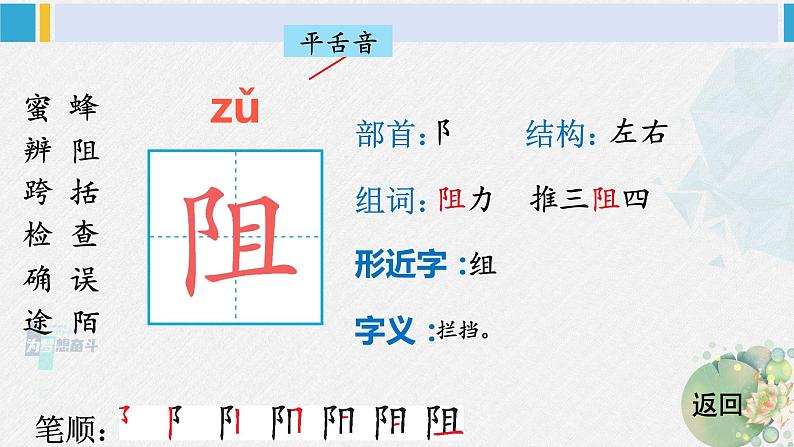 三年级语文生字教学 14 蜜蜂（课件）第6页