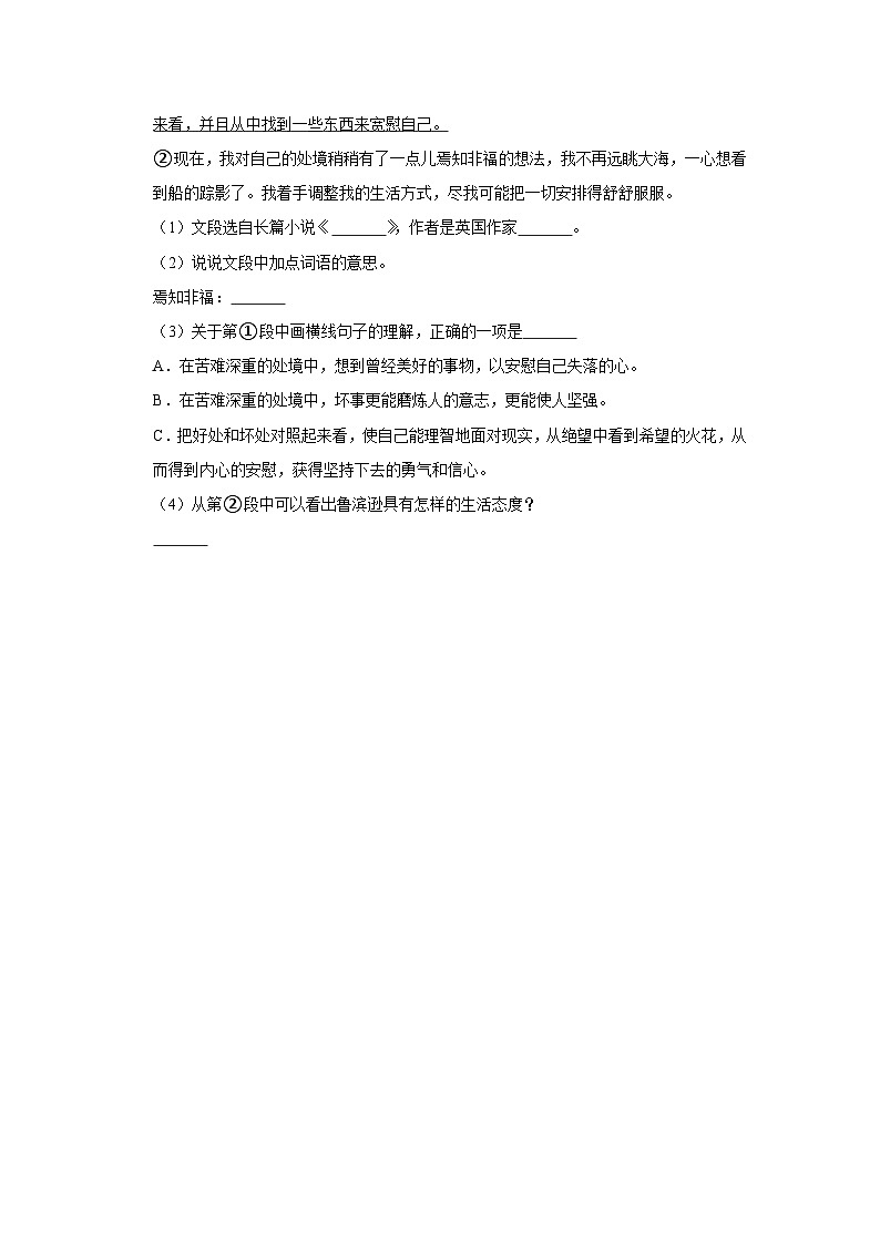 【核心素养目标】部编版小语文六下 5《鲁滨逊漂流节（节选）》课件+教案+分层作业（含答案和教学反思03