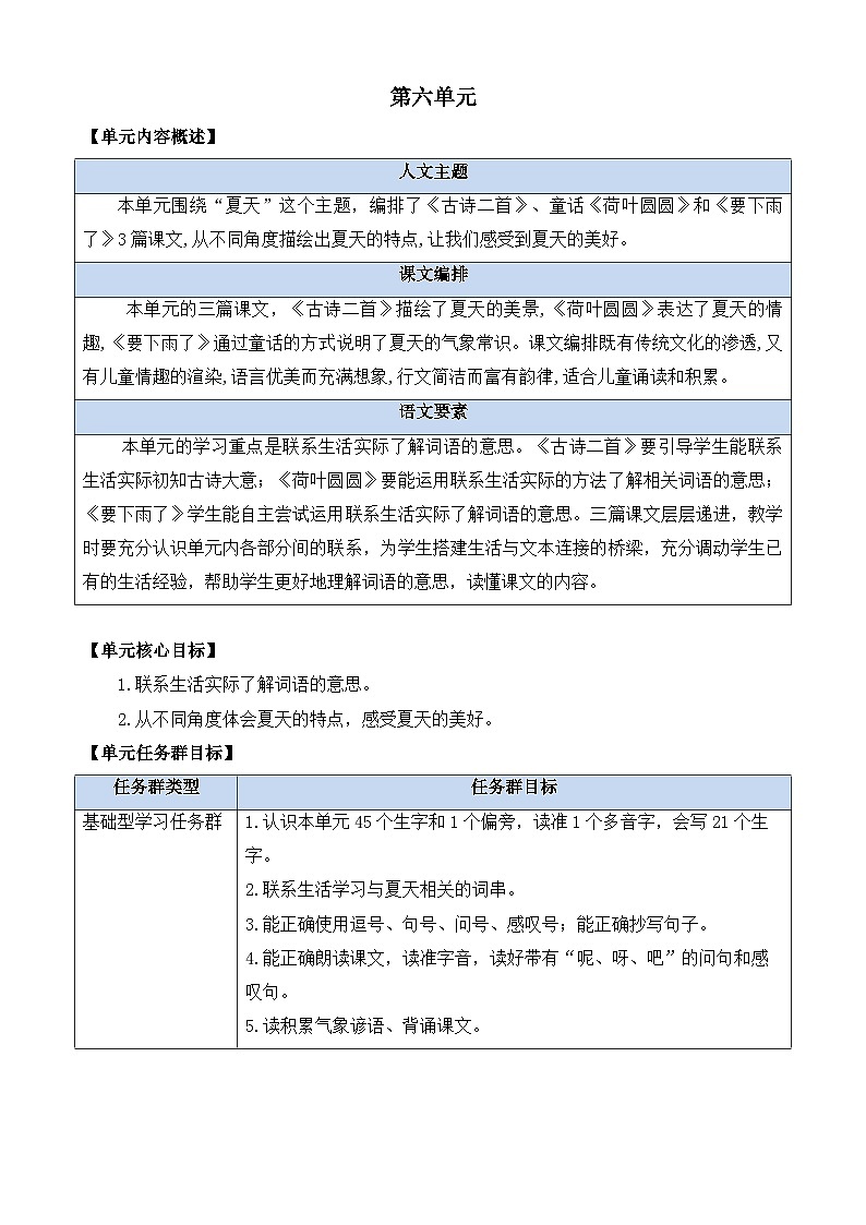 部编版小学语文1下11 古诗二首 课件+教案01