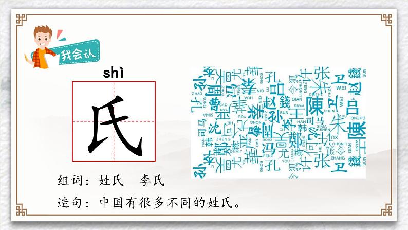 部编版小学语文一年级下册2.姓氏歌 课件+教案06