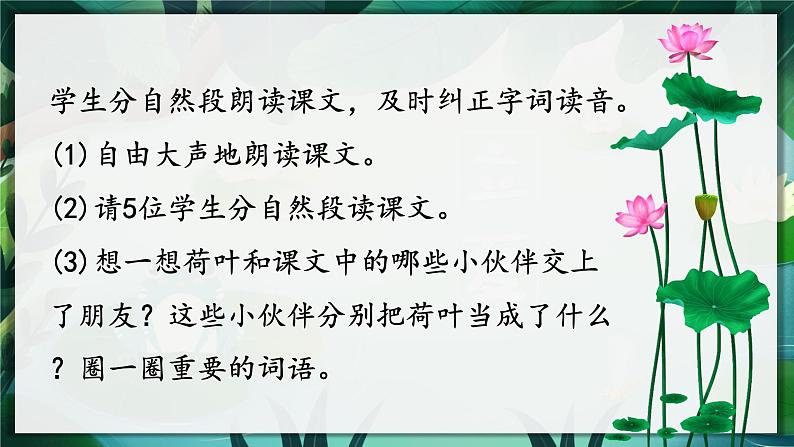 部编版小学语文一年级下册12.荷叶圆圆 课件+教案04