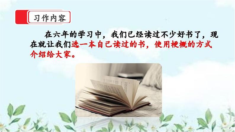 【核心素养】部编版小学语文六年级下册第二单元习作《写作品梗概》第一课时 课件+教案（含教学反思）07