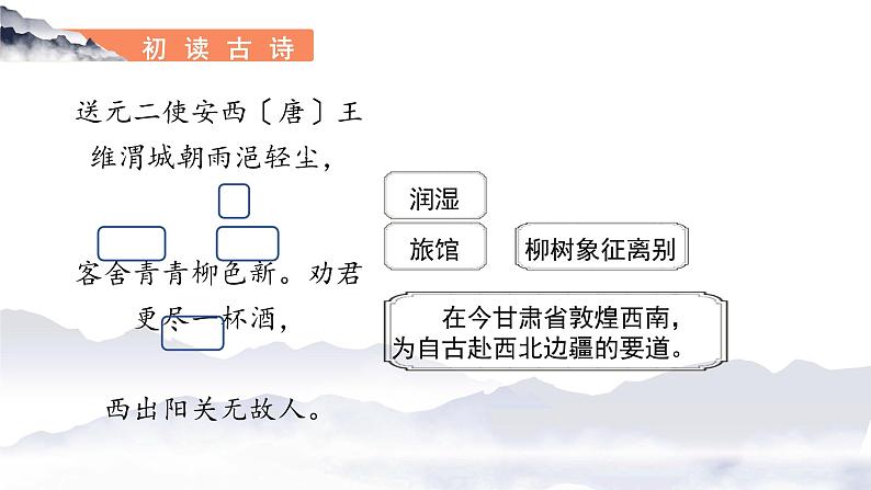 部编版语文六年级下册 《送元二使安西》 同步课件第7页