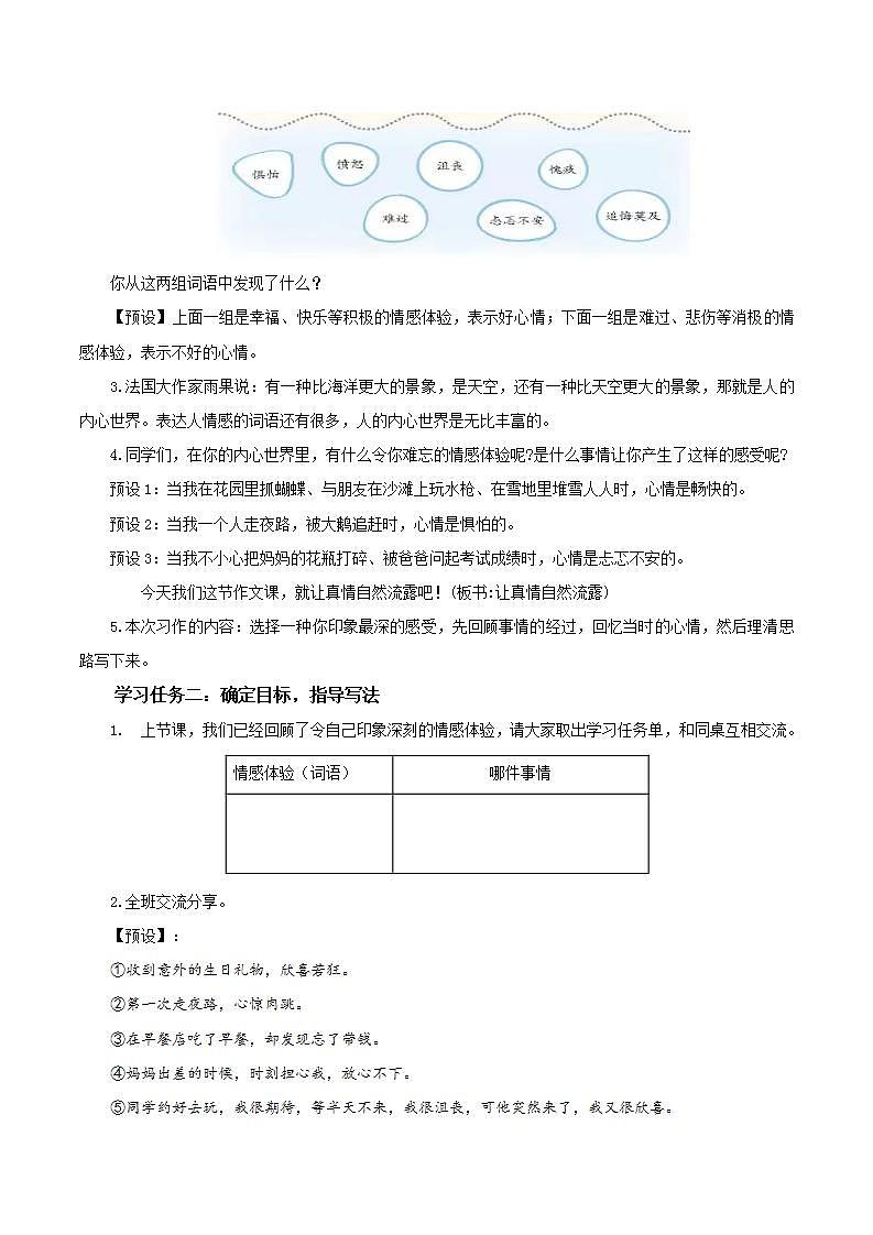 部编版语文六年级下册 习作 《让真情自然流露》 同步课件+同步教案02