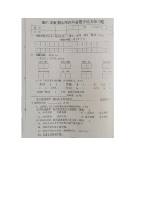 河南省南阳市南召县2023-2024学年四年级上学期期中语文试题