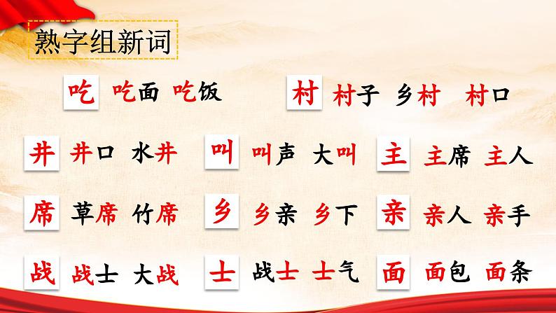 人教部编版统编版一年级下册语文第1课《吃水不忘挖井人》PPT课件08