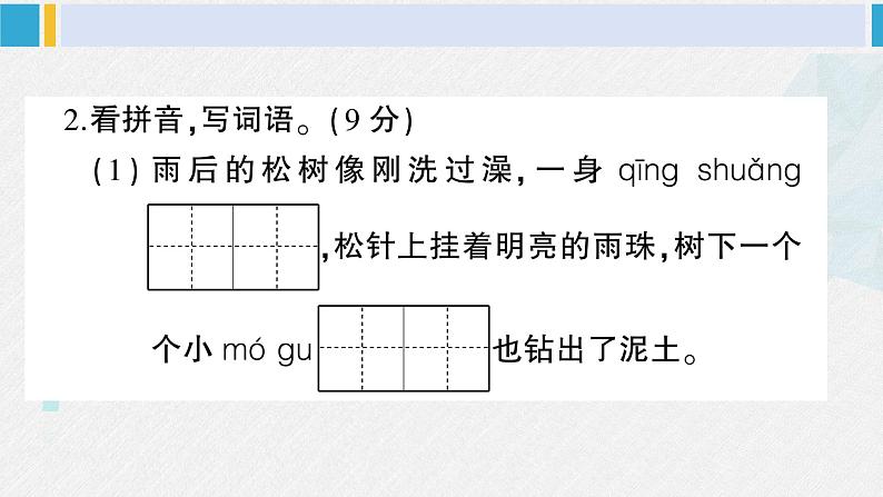 三年级语文下册 第六单元综合检测（原卷+答案+讲解课件）03