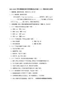 福建省泉州市安溪县2022-2023学年五年级上学期期末考试语文试题