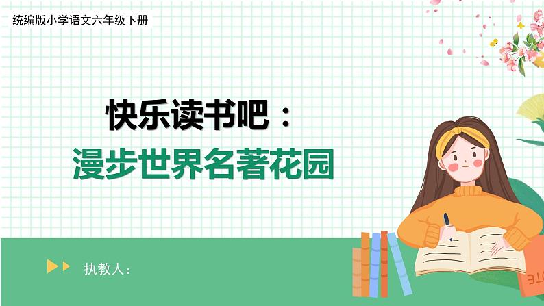 部编版小语文六下 快乐读书吧《漫步世界名著花园》课件第1页