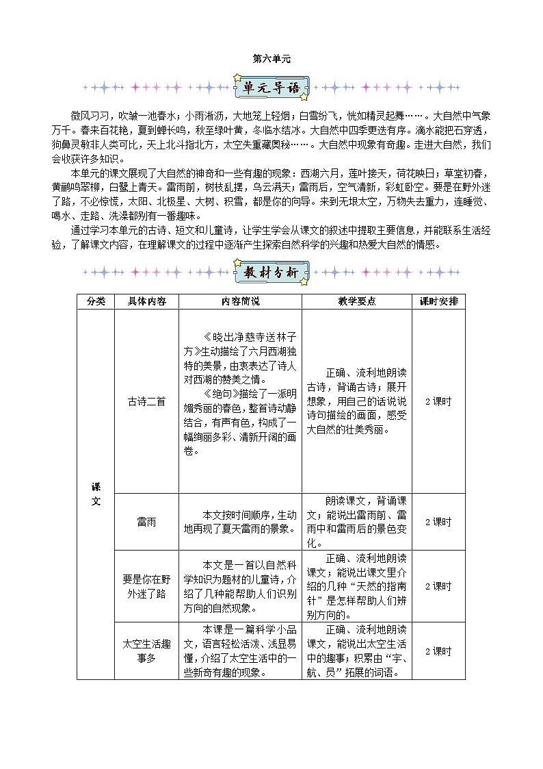 部编版语文二年级下册 15 古诗二首（教案）第1页