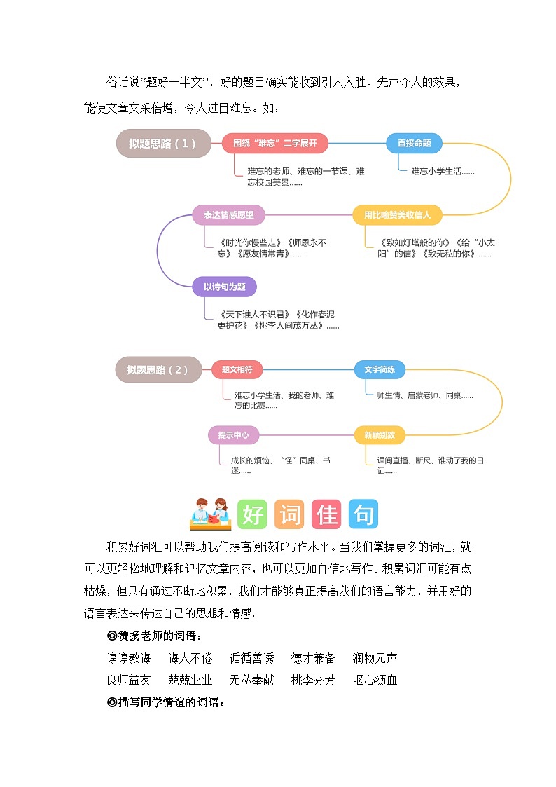 第六单元习作：难忘小学生活（素材积累）-2023-2024学年六年级语文下册单元作文能力提升（统编版）第3页