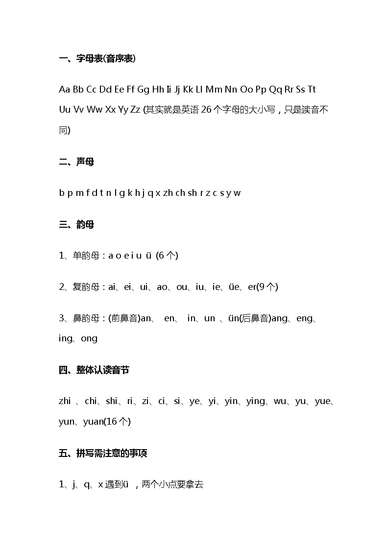 小学资料：语文基础知识总结第1页