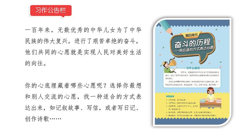 小学语文部编版六年级下册第四单元习作《心愿》 教学课件第2页