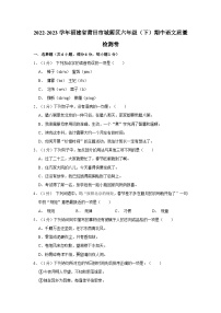 福建省莆田市城厢区2022-2023学年六年级下学期期中质量检测语文试题