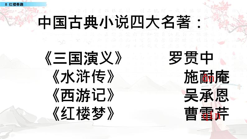 小学语文五年级（下）第二单元 8 红楼春趣 同步备课 课件第2页