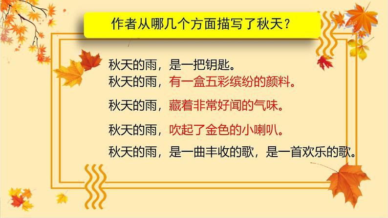 6 秋天的雨 课件 小学语文人教部编版三年级上册第7页