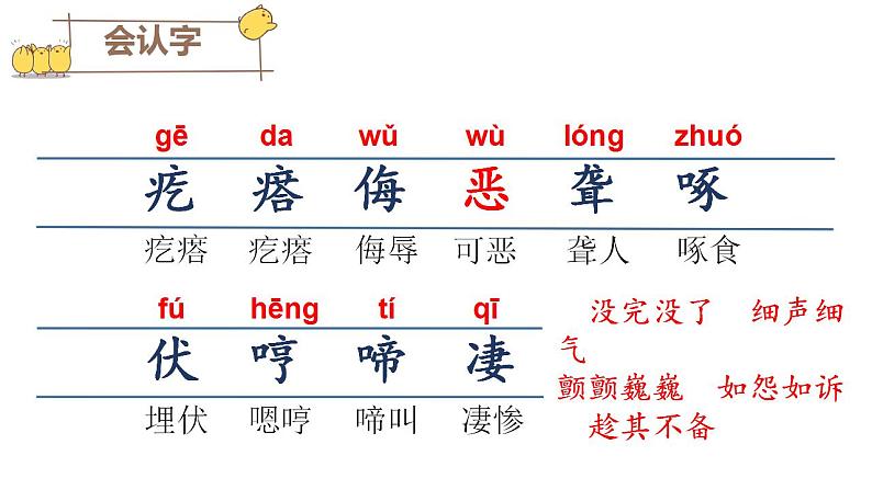 统编版语文四年级下册14《母鸡》（课件）第5页