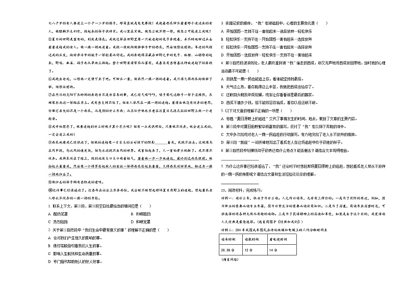 2023-2024学年山东省潍坊市坊子区黄旗堡街道逄王小学小升初总复习语文精选精练含答案第3页