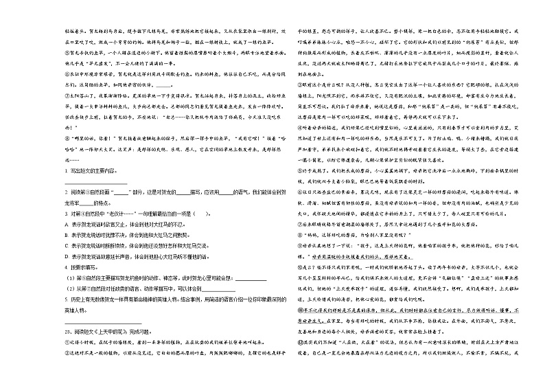 2023-2024学年文昌市小升初总复习语文精选精练含答案第3页