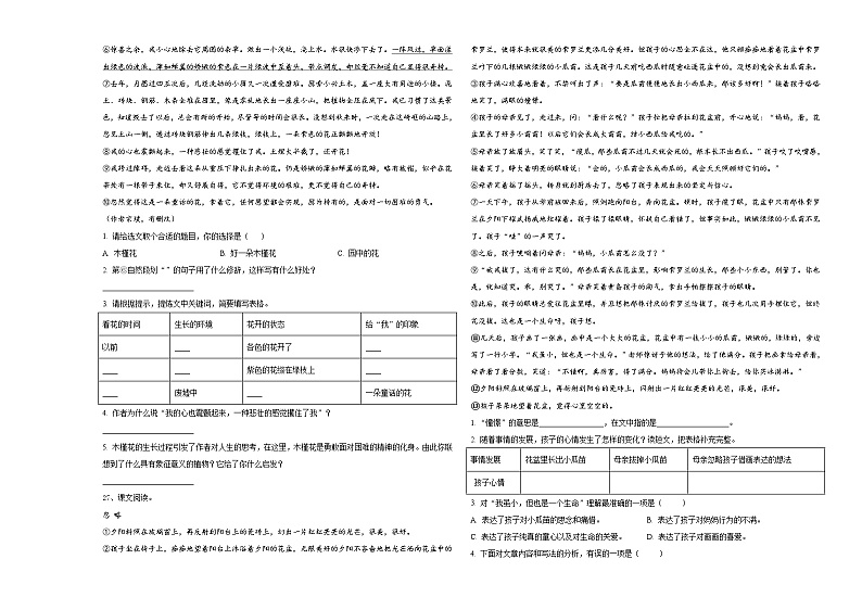 2024届福建省厦门市大同小学小升初语文高频考点检测卷含答案03