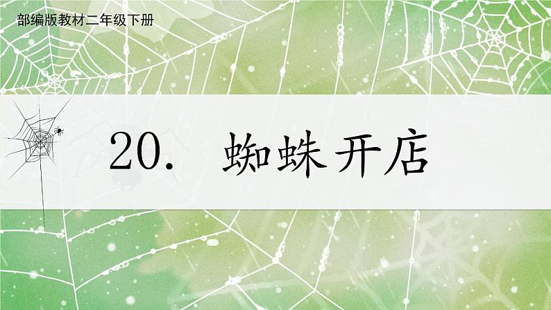 统编版语文二年级下册20《蜘蛛开店》课件02