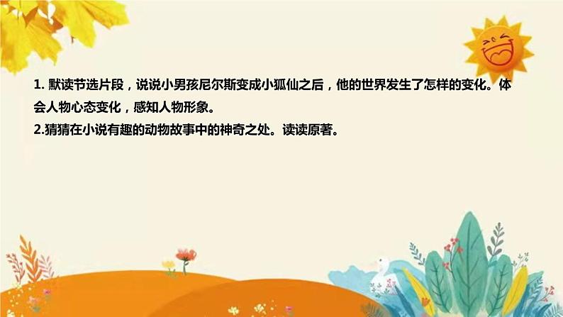 2023-2024年部编版小学语文六年级下册第二单元 第二课时《骑鹅旅行记（节选）》说课稿附反思含板书和课后作业及答案和知识点汇总课件PPT08