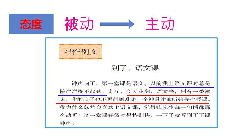 习作例文《别了，语文课》《阳光的两种用法》 课件第6页