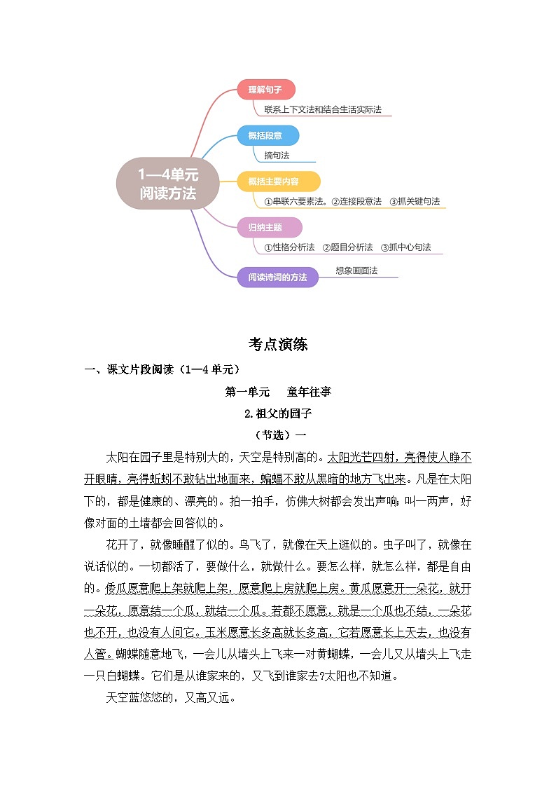 五年级下册语文期中复习 专题 5  课内阅读（教案+学案）2023-2024学年（统编版）第2页