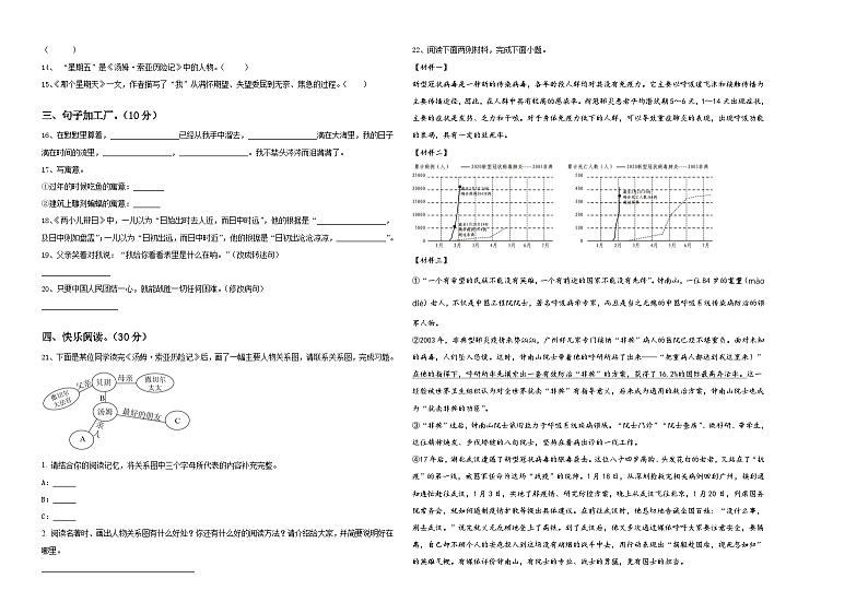河南济源市2024届六年级下学期小升初真题精选语文试卷含答案第2页
