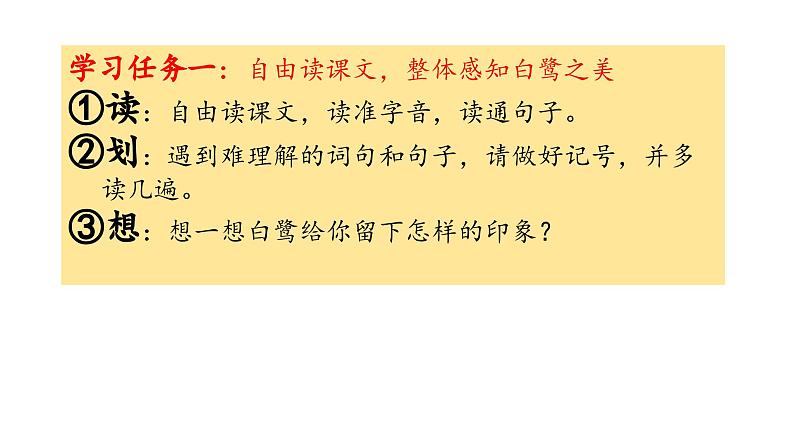 部编版小学语文五年级上册第一单元第一课《白鹭》PPT课件 （第一课时）第8页