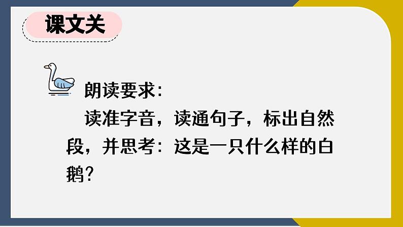 小学语文部编版四年级下册第四单元《白鹅》教学课件第3页