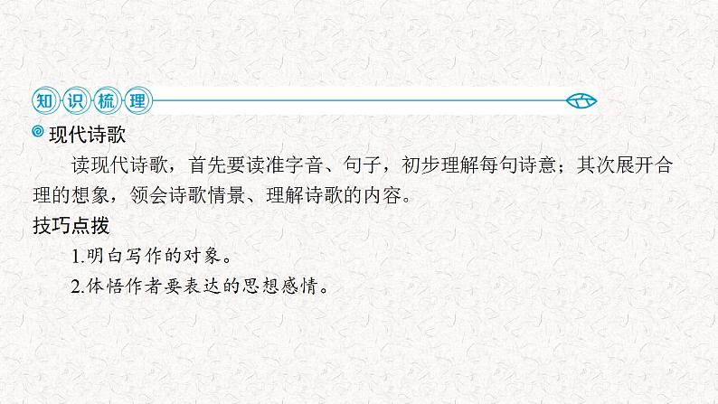 8   专题五、现代诗歌 散文（课件）2024学年小升初语文考点突破02