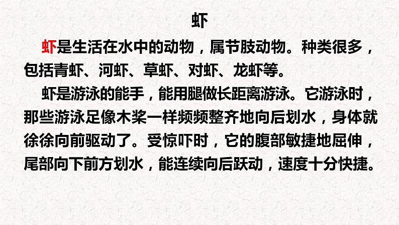 第15课 《小虾》（教学课件）-2023-2024学年三年级语文下册同步精品课堂系列（统编版·五四制）07